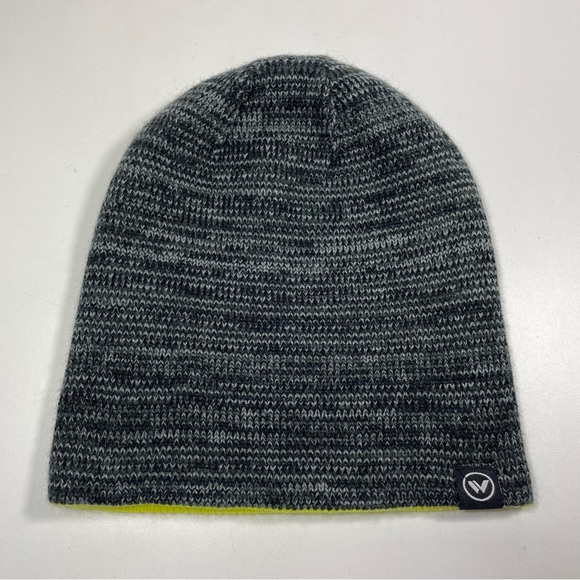 Accessory Innovations Reversible Heather Gray/neon yellow Beanie - Picture 1 of 8